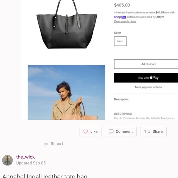 Annabel Ingall  Large Isabella Tote - Picture 2 of 3